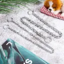 طوق سلسلة للكلاب ، مصنوع من الستانلس ستيل لتدريب الكلاب بحلقة منزلقة، للكلاب الصغيرة والمتوسطة والكبيرة