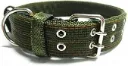 طوق للكلاب لاحجام الكلاب الكبيرة والكبيرة جدًا - لون اخضر، مزود بسلسلتين قفل - سميك - متين- نايلون